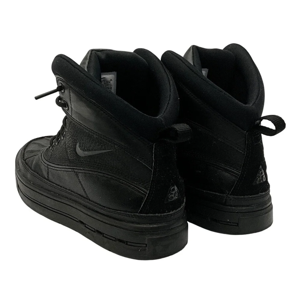 Nike ACG Woodside 2 High Triple Black Youth Outdoor Winter Hiking Boots 6.5Y